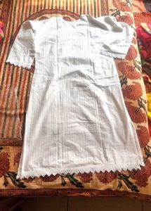 Brand New Elegant White Cotton Kurta