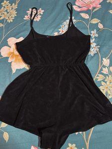 Chic Black Spaghetti Strap Romper