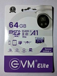 EVM 64GB Micro SD Card V30 A1 UHS U3 Speed 100Mbps