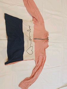 Colorblock Zip Neck T-Shirt