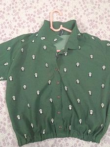 panda Crop Shirt