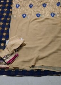 Embroidered Blue Saree
