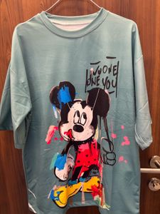 Mickey Mouse Graphic Print Oversized Tee