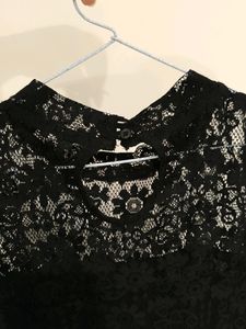 Black Net Sleeveless Top