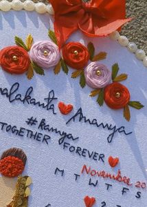 Wedding Anniversary Hoop Embroidery