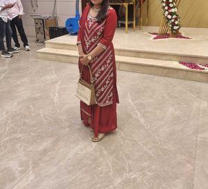 Elegant Maroon Embroidered Kurta Set