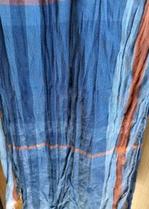 unisex blue patterned scarf/stole