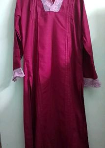 Elegant Maroon Kurta Set with Dupatta