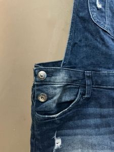 Blue Denim Short Overalls
