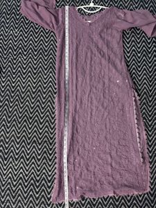 Lavender Chikankari Suit Set