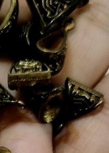 100 Antique Bronze Triangle Charms