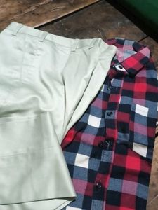 Men's Plaid Shirt and Pants Set Comdo offer 😱