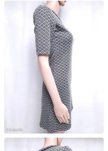 Stradivarius Chic Black &amp; White Patterned Dress