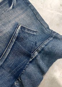 Vintage Denim Ruffle Skirt
