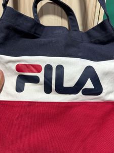FILA Colorblock Premium Canvas Tote Bag