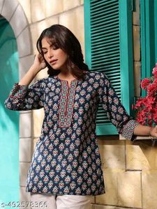 Beautiful Blue Printed Kurta