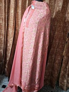 Pink Paisley Print Kurta Set with Dupatta