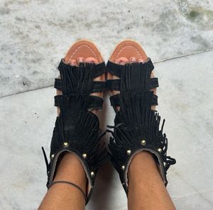 Fringe Gladiator Flats