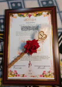customize Nikah Nama Certificate frame  with pen