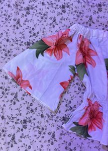 Off-Shoulder Floral Blouse