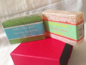 Handmade artisan soap and aromatherapy scented bath water