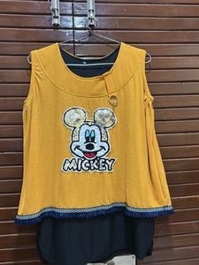 Cute Mickey Mouse Sleeveless party top upto 3xl