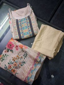 Floral Print Kurta Set with Dupatta