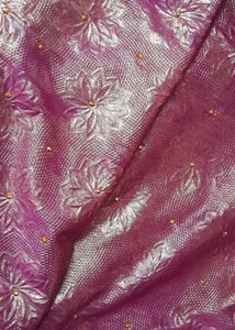 One Time Used Festive Stone Work Saree With Blouse