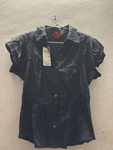 Stylish Black Short Sleeve Top