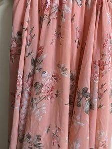 Chic Floral Print Midi Dress slit on both sides wi