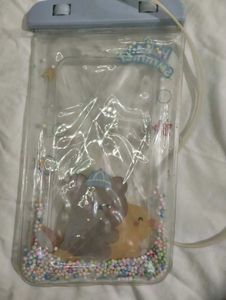 kawaii strap phone waterproof blue themed holder