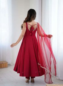 Elegant Red Kurta Set with Dupatta