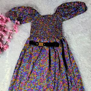Dress With Belt (Do Mention Colour)