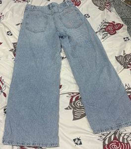 Wide Leg baggy light fade blue  Denim Jeans