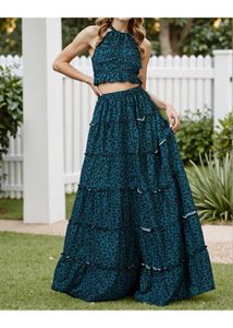 Open back Tiered Co-Ord top and skirt