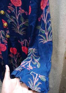 Beautiful Blue Floral Print Kurta
