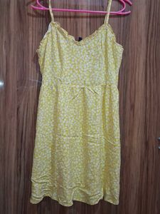 Yellow Floral Mini Dress