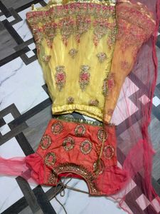 Stunning Yellow Lehenga Choli Set