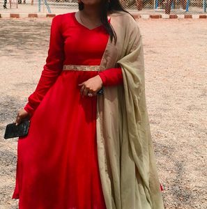 Pink Colour... Anarkali Dress