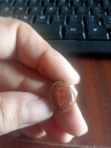 lucky stone a Sparkling Goldstone Statement Ring