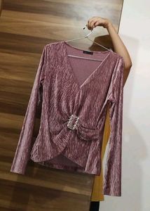 Elegant Ruched V-Neck Top
