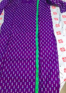 Purple Patterned Kurti