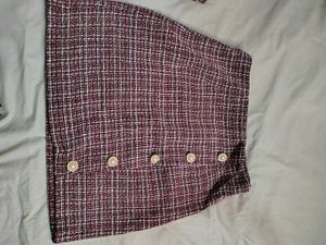 Savana Chic Tweed Skirt crop Jacket Set
