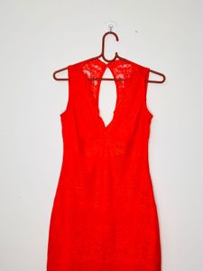 Red Lace Bodycon Dress
