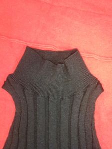 Unique and Rare Black Ribbed Knit Bodysuit