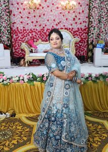 Stunning Embroidered Teal Blue Lehenga Choli