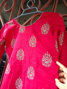 Pure Red Beautiful Kurta With Churidr Nd Dupata♥♥️