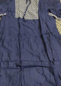 New Elegant Blue  Embroidered Kurta