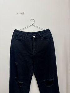 Ripped Wide Leg Jeans