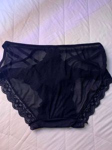 Black Lace Trim Briefs